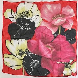 VINTAGE LIZ CLAIBORNE Scarf Floral Silk Square